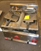 Bertos 3 phase table top double fryer electric – for parts only