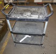 Plastic trolley 3-tier