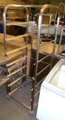Stainless steel rack on wheels for 500mm trays