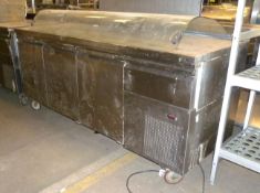 1.8m 3-door undercounter prep chiller