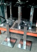 8 x chrome square post table bases