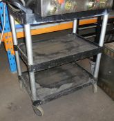 3 tier plastic trolley