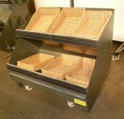 *Mobile fruit & veg unit with baskets, 1230mm long
