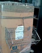 18 x new 450mm column mounted wire baskets (non- stacking) for 450mm shelving systems