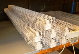7 x caged fluorescent lights 1800mm