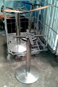4 x chrome circular table bases