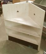 Corner shelf unit, maple effect