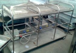 Stainless steel triple oven stand with electrics 1800mm wide