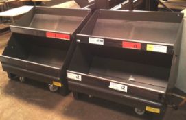 2 x 1230mm long mobile Fruit and Veg stands