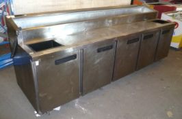 2.9m 5 door saladette prep chiller, Foster