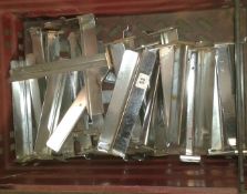 Box containing large quantity of approx 40 x 250mm slatwall shelf brackets