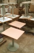 19 x beech effect café tables 700 x 600