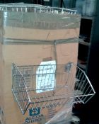 18 x new 450mm column mounted wire baskets (non- stacking) for 450mm shelving systems