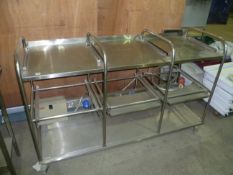 Mobile stand 2m for 3 x ovens  + electrics