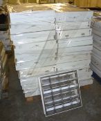 Pallet of 40 no. 600 x 600 suspended ceiling light fittings, modular low energy