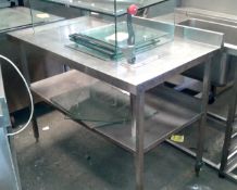 1200mm Stainless steel table with tin opener