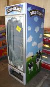 Single door ISA display freezer, untested, Ben & Jerrys branding