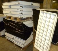 Pallet of 30 no. 1200 x 600 modular suspended ceiling light fittings