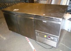 1.6m 3 door undercounter prep chiller
