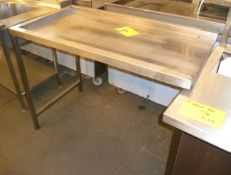 Table for dishwasher pass through system