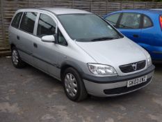*Vauxhall Zafira 1.6 Petrol Registration GK03 UWZ