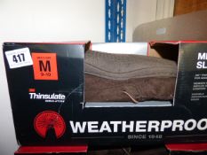 *Pair of Brown Size 9-10 Moccasin Slippers