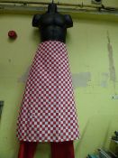 *Male Torso with Red & White Chequered Apron & Chef's Red Trousers