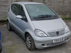 Mercedes A190 Registration YX51 OJD