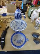 Blue & White Water Bowl - Potty etc