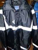 *Storm Dry X Large Navy Work Jacket with High Visability Stripes