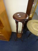 Mahogany Barley Twist Plant Stand