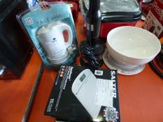 *Kitchen Componants including Salter Scales - Hand Blender - Small Ketlle etc