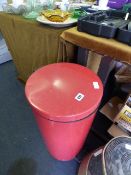 Red Pedal Bin & Contents