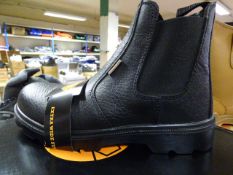 *Pair of WS Industrial Footwear Black Leather Dealer Boots Size 10