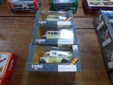 3 Corgi Classic Bedford Type OB Coaches