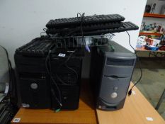 3 Computer Towers & Assorted Keyboards