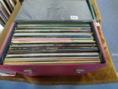 Red Case containing Lp Records