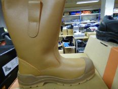 *Pair of Goliath Rigger Boots Tan Size 8