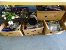 5 Boxes of Bric-a-Brac including Glass - Chinaware - Kitchenwares etc
