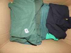 *Box containing Assorted Green Polo Shirts