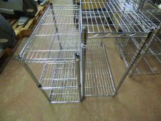 *2 Pieces of Adjustable Chrome Shelving