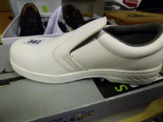 *Pair of White Slip-On Safety Shoes Size 36