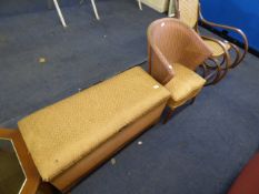 Lloyd Loom Type Ottoman & Chair