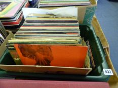 Box containing Lp Records & Singles