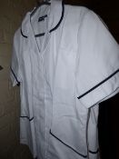 *5 White & Navy Care Workers Smocks