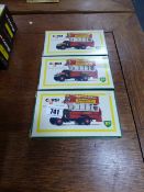 3 Boxed Corgi Thornycroft J Type Buses