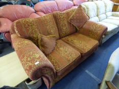 Terracotta Patterned 2 Seat Settee