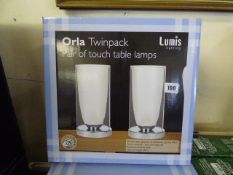 *PAIR OF CLEAR GLASS TOUCH LAMPS