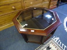 Hexagonal Glazed Top Coffee Table