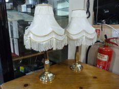 2 Brass Table Lamps